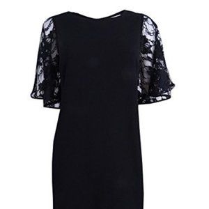 New Calvin Klein Lace Sleeves scuba mini dress 18W